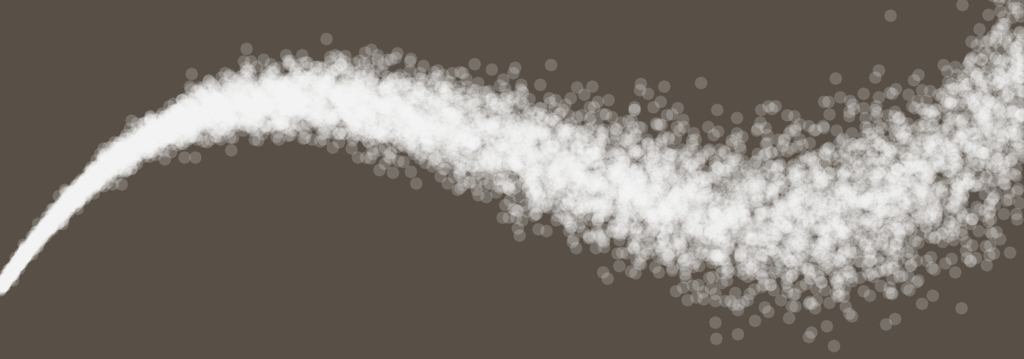 Scatter plot of model output over an uncertain model input parameter of a multivariate input model. 